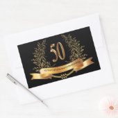 Happy 50th Wedding Jubileum Gifts Rechthoekige Sticker (Envelop)