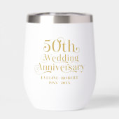 Happy 50th Wedding Jubileum Gold Typografie (Achterkant)