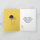 Happy 50th Wedding Jubileum Gouden Ballonnen Kaart (Binnen)