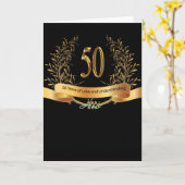 Happy 50th Wedding Jubileum Greeting Carts Kaart (Gele Bloem)