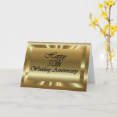 Happy 50th Wedding Jubileum Kaart (Gele Bloem)