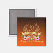 Happy 50th Wedding Jubileum Magnet (Voorkant / Achterkant)