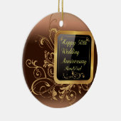 Happy 50th Wedding Jubileum Multi products sele Keramisch Ornament (Rechts)