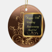 Happy 50th Wedding Jubileum Multi products sele Keramisch Ornament (Links)