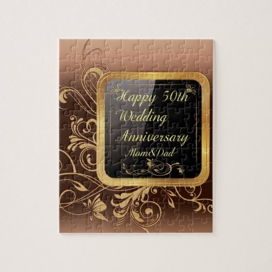 Happy 50th Wedding Jubileum Multi products sele Legpuzzel (Verticaal)