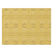 "Happy 50th Wedding Jubileum" Ochre&Golden Font Tafelkleed (Voorkant (Horizontaal))