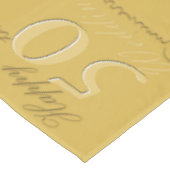 "Happy 50th Wedding Jubileum" Ochre&Golden Font Tafelkleed (Gekanteld)