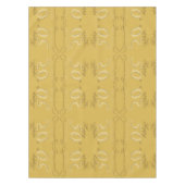 "Happy 50th Wedding Jubileum" Ochre&Golden Font Tafelkleed (Voorkant)