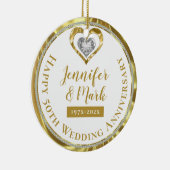 Happy 50th Wedding Jubileum Ornament (Rechts)