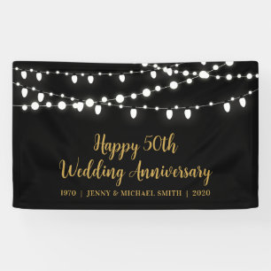 Happy 50th Wedding Jubileum Party Banner