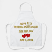 Happy 50th Wedding Jubileum Schort (Voorkant)