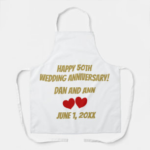 Happy 50th Wedding Jubileum Schort