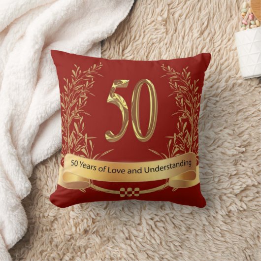 Happy 50th Wedding Jubileum Sierkussen (Deken)