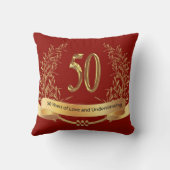 Happy 50th Wedding Jubileum Sierkussen (Achterkant)