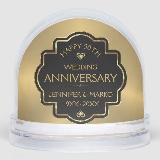 Happy 50th Wedding Jubileum Sneeuwbol (Voorkant)