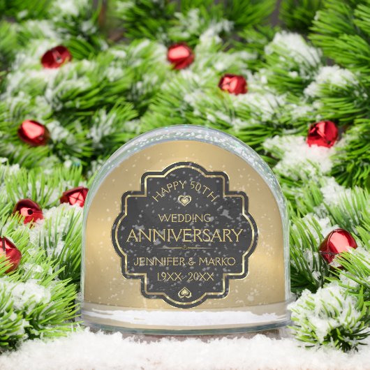 Happy 50th Wedding Jubileum Sneeuwbol (Kerstmis)
