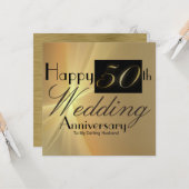 Happy 50th Wedding Jubileum voor mijn Kaart van de (Voorkant / Achterkant in situ)