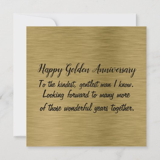 Happy 50th Wedding Jubileum voor mijn Kaart van de (Achterkant)