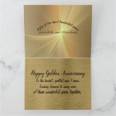 Happy 50th Wedding Jubileum voor mijn Kaart van de (Binnen)