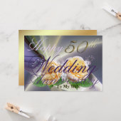 Happy 50th Wedding Jubileum voor Mijn vrouw Kaart (Voorkant / Achterkant in situ)