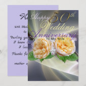 Happy 50th Wedding Jubileum voor Mijn vrouw Kaart (Voorkant / Achterkant)