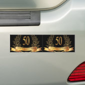 Happy 50th Wedding Jubileum Wenskaarten Bumpersticker (Op auto)