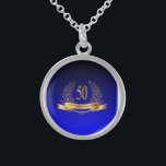 Happy 50th Wedding Sterling Silver Round Ketting<br><div class="desc">Happy 50th Wedding Jubileum Sterling Silver Round Ketting,  prachtige,  hoogwaardige illustraties.Uniek,  rechtstreeks geproduceerd uit mijn originele gemengde media en digitale kunstwerken design. ©2014 hgmdigitalarts ~ Alle rechten voorbehouden</div>