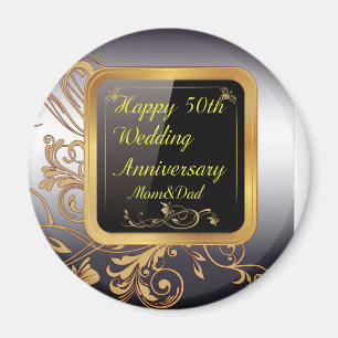 Happy 50th Weddings Jubileum Favors &-Gifts but Magneet