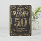 Happy 50Years Celebration Card Kaart (Staand voorkant)