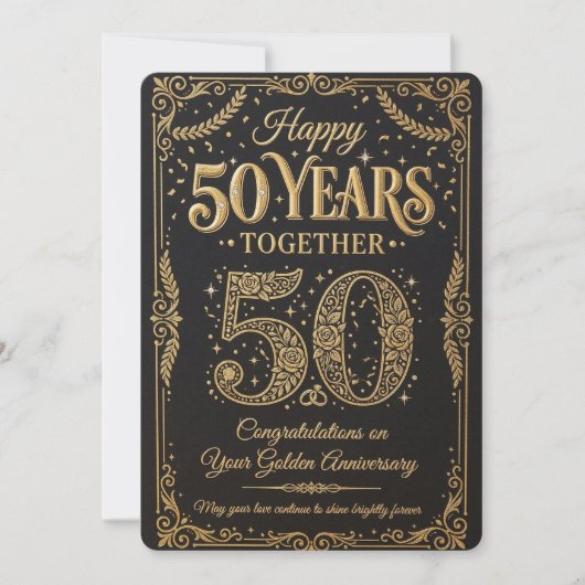 Happy 50Years Celebration Card Kaart (Voorkant)
