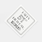 HAPPY 51ST BIRTHDAY; Art Deco Style; aangepaste na Servet (Hoek)