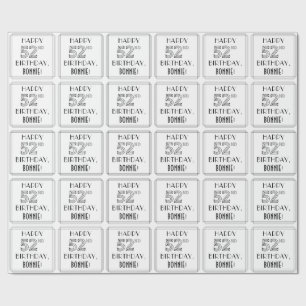 HAPPY 52ND BIRTHDAY; Art Deco Style; aangepaste na Cadeaupapier