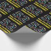 Happy 52nd Birthday, Fun Colorful Stars Pattern 52 Cadeaupapier (Hoek)