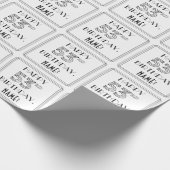 HAPPY 53RD BIRTHDAY; Art Deco Style; aangepaste na Cadeaupapier (Hoek)