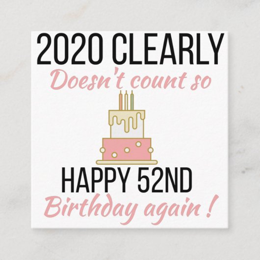 Happy 53rd Birthday, grappige 53ste verjaardagskaa Informatiekaartje (Voorkant)