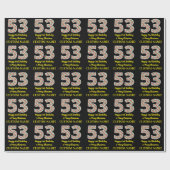 Happy 53rd Birthday & Merry Kerstmis, aangepaste n Cadeaupapier (Vlak)