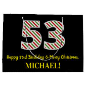 Happy 53rd Birthday & Merry Kerstmis, aangepaste n Groot Cadeauzakje (Achterkant)