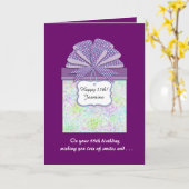 Happy 55th Birthday 3-paneel Kaart (Gele Bloem)