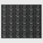 HAPPY 55TH BIRTHDAY; Art Deco Style met aangepaste Cadeaupapier (Vlak)