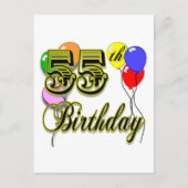 Happy 55th Birthday Celebration Briefkaart (Voorkant)