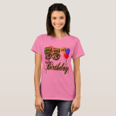 Happy 55th Birthday Celebration T-Shirt (Voorkant volledig)