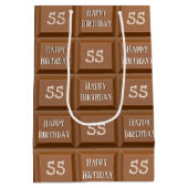 Happy 55th Birthday Chocolate Snoep Bar Medium Cadeauzakje (Achterkant)