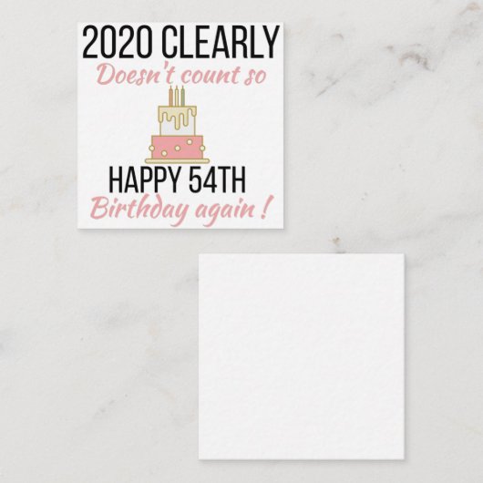 Happy 55th Birthday, Funny 55th verjaardagskaart Informatiekaartje (Voorkant / Achterkant)
