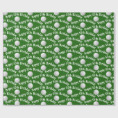 Happy 55th Birthday golfballen Cadeaupapier (Vlak)