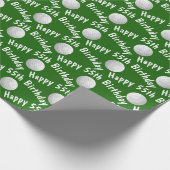 Happy 55th Birthday golfballen Cadeaupapier (Hoek)