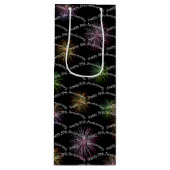 Happy 55th Jubileum Fireworks Wine Gift Bag Wijn Cadeautas (Voorkant)