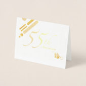 Happy 55th Jubileum Mod Birds Folie Kaarten (Voorkant)