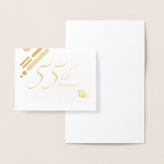 Happy 55th Jubileum Mod Birds Folie Kaarten (Display)