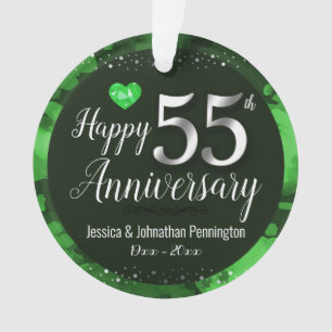 Happy 55th Wedding Jubileum Ornament