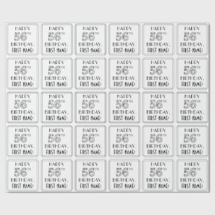 HAPPY 56TH BIRTHDAY; Art Deco Style; aangepaste na Cadeaupapier